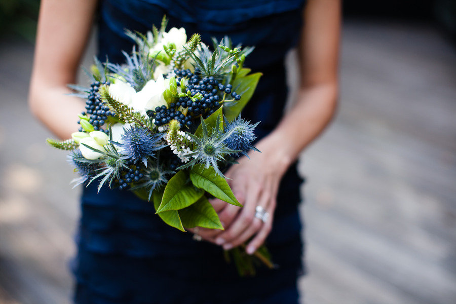 Pretty Blue White Wedding Flowers